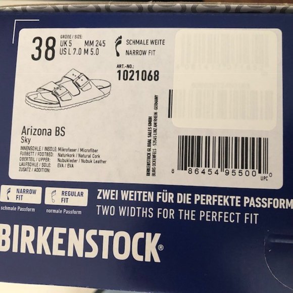 Birkenstock Arizona leather blue sandal. Size: 8, 9 - Picture 11 of 11